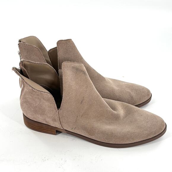Steve Madden Yaal Suede Boots 9.5 Tan Taupe Beige Ankle Booties Capsule Western - Picture 4 of 8